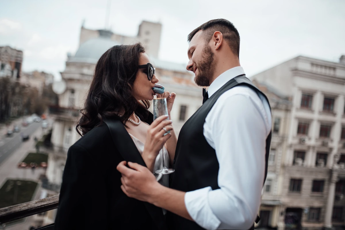 A couple enjoying a date together